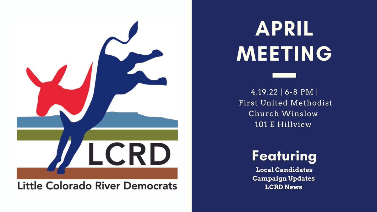navajocountydem's tweet photo. Winslow, Holbrook, and surrounding communities join us April 19th for community and good conversation. https://t.co/wIqmzeEy0M #weorganize https://t.co/RiaXdvvVra