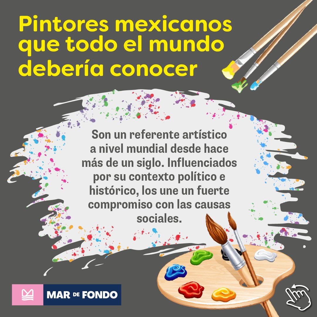 Recordamos a los #pintoresmexicanos 🎨 más importantes de los últimos 150 años en #México 🇲🇽  con motivo del #DíaMundialDelArte. 

¿Cuál es tu favorito? 🧑‍🎨👨‍🎨👩‍🎨

Da clic para conocerlos a todos 👀 bit.ly/3O4imxb