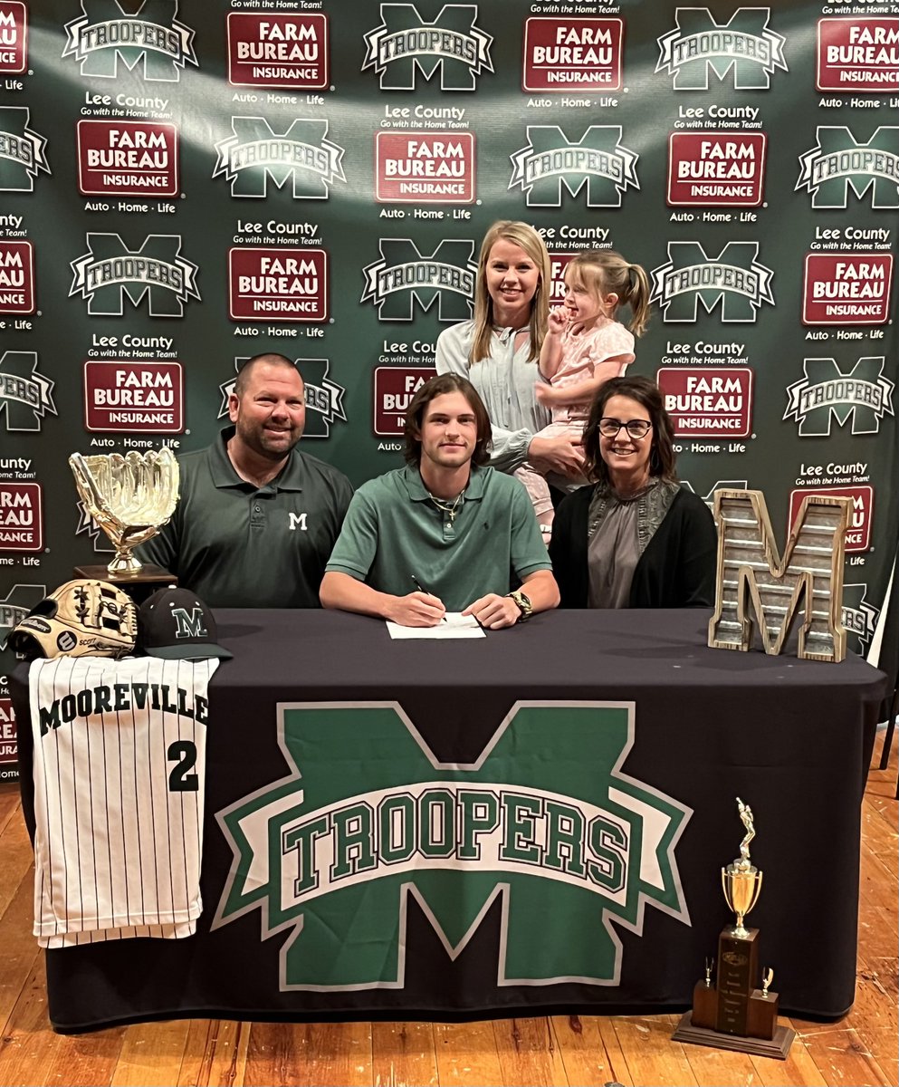 Trooper Baseball is proud of these two seniors as they officially signed today to continue their baseball careers. @JamesArmistead9 signed with <a href="/ICCBaseball/">ICC Baseball</a>   <a href="/JacobScott_2/">Jacob Scott</a>  also signed to play baseball with <a href="/MCCEaglesSports/">MeridianCC Athletics</a> Congratulations! #GoTroopers 🐎⚾️