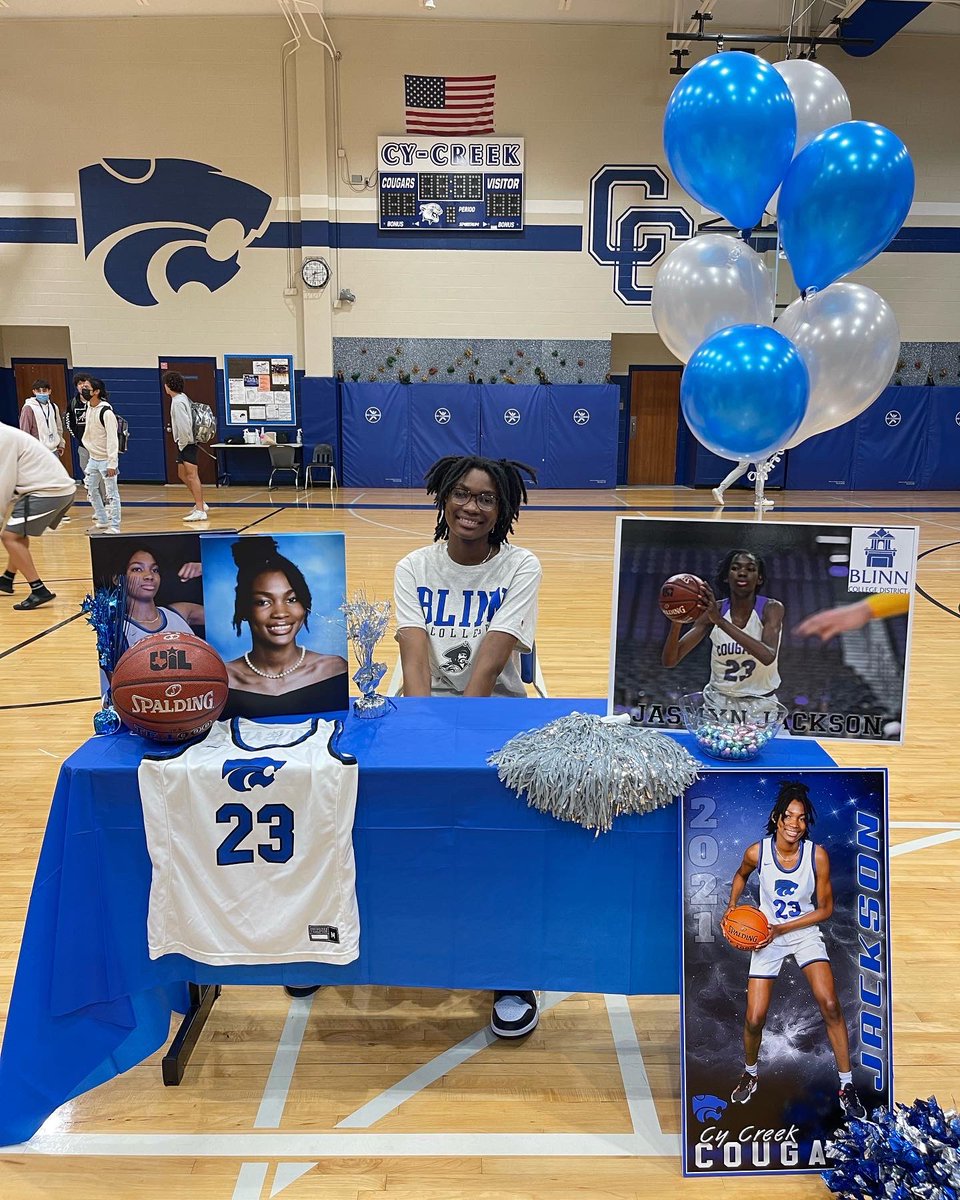 CyCreekGBB's tweet photo. Two of Cy Creek’s finest signed their NLI today to play at the next level. @trinityyyy_11 @Jasmyn_Ja We are so incredibly proud of you. Go be GREAT! 

@CyCreekBooster @CFISDAthletics https://t.co/tW8YwseCxW