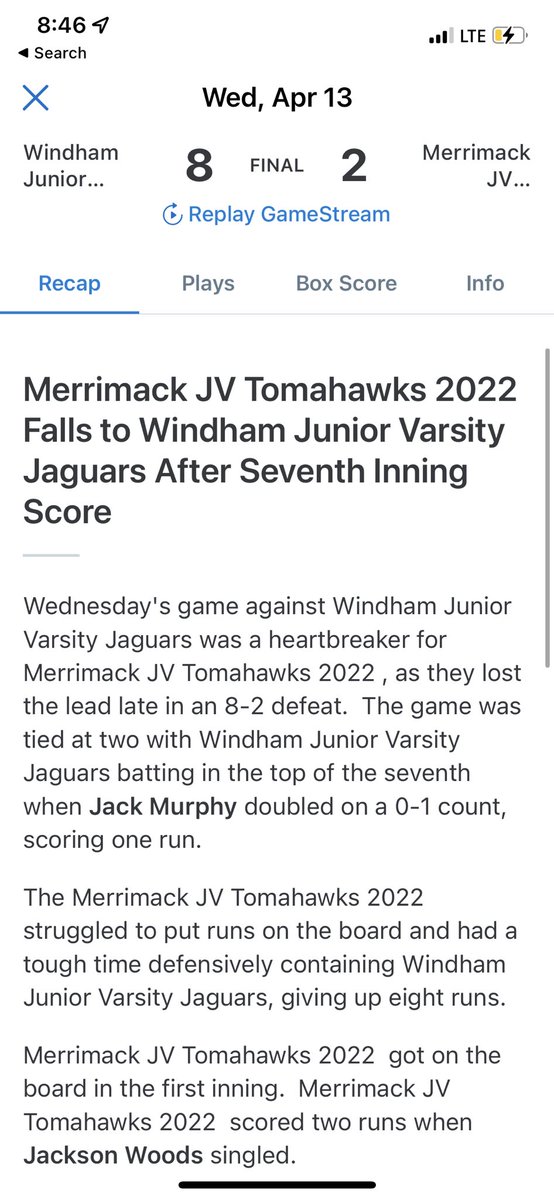 Merrimack HS Baseball tweet media