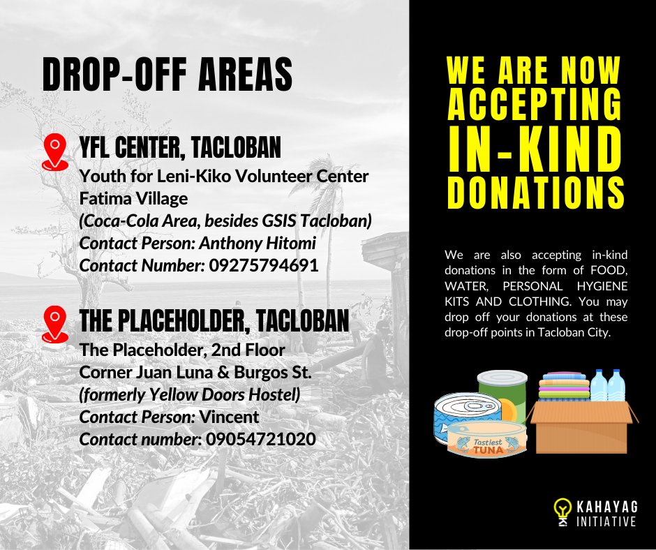 Kahayag_I's tweet photo. KAHAYAG Initiative is once again asking for your help to raise funds for the victims of Typhoon Agaton in Southern Leyte.
All collected cash donations will be forwarded to Youth for Leni-Kiko (YFL) and Robredo People’s Council-Leyte (RPC).
#ReliefPH
#AGATOne
#AgatonPH https://t.co/uSEm6vQAPf