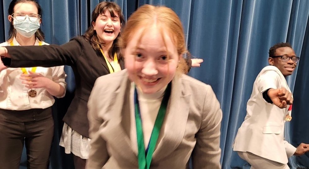 EGFSpeech's tweet photo. Results from Sections!

Neve - 1st in Creative (Straight 1’s for the Day) &amp; Advancing to the State Tournament
Madi - 1st in Discussion (Straight 1’s for the Day) &amp; Advancing to the State Tournament

Darius - 10th in Humor
Shawn - 8th in Extemp Reading

See you at State! 😉 https://t.co/kkAztNAi1y