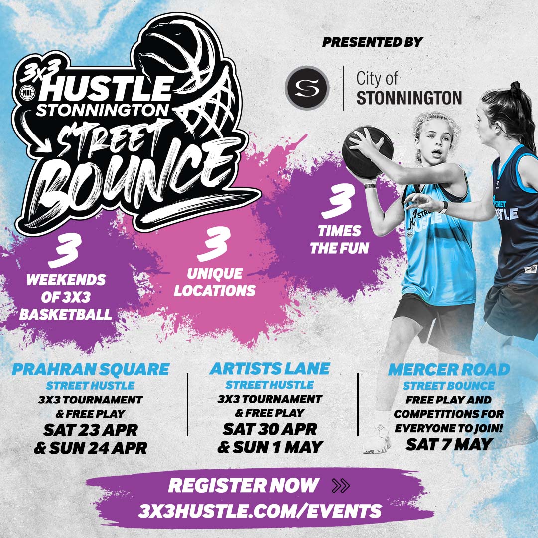 3x3Hustle (@3x3hustle) on Twitter photo Introducing the <a href="/StonningtonCity/">City of Stonnington</a> Street Bounce! π₯³
Across April and May, #3x3 basketball will be returning to the streets in 3οΈβ£ iconic locations π€©
For more info and to register, click here: bit.ly/3uHCCgu Introducing the <a href="/StonningtonCity/">City of Stonnington</a> Street Bounce! π₯³
Across April and May, #3x3 basketball will be returning to the streets in 3οΈβ£ iconic locations π€©
For more info and to register, click here: bit.ly/3uHCCgu