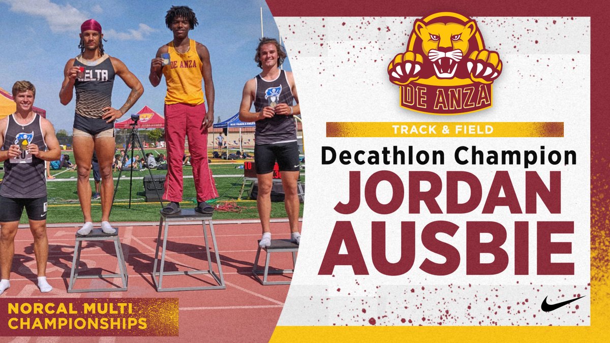 DeAnzaAthletics's tweet photo. Congratulations to @jdubose256 for becoming the fifth NorCal Decathlon Champion in @deanza_college history! Not bad for his first year of competition. 👏🎖️#DAlions https://t.co/9FG665w2IB