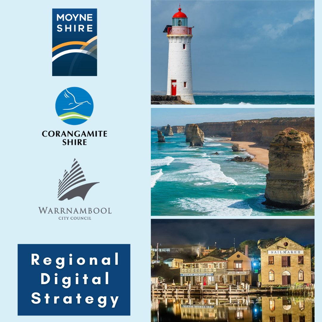 A Regional Digital Strategy is being developed in <a href="/CorangamiteSC/">Corangamite Shire</a>, <a href="/WarrnamboolCity/">Warrnambool City</a> &amp; <a href="/Moyne_Shire/">Moyne Shire Council</a>

If you live or work in this area, check out the links below to see how you can get involved!

corangamite.vic.gov.au/Council/Have-Y… 
warrnambool.vic.gov.au/building-regio… 
moyne.vic.gov.au/Your-Say/Digit…