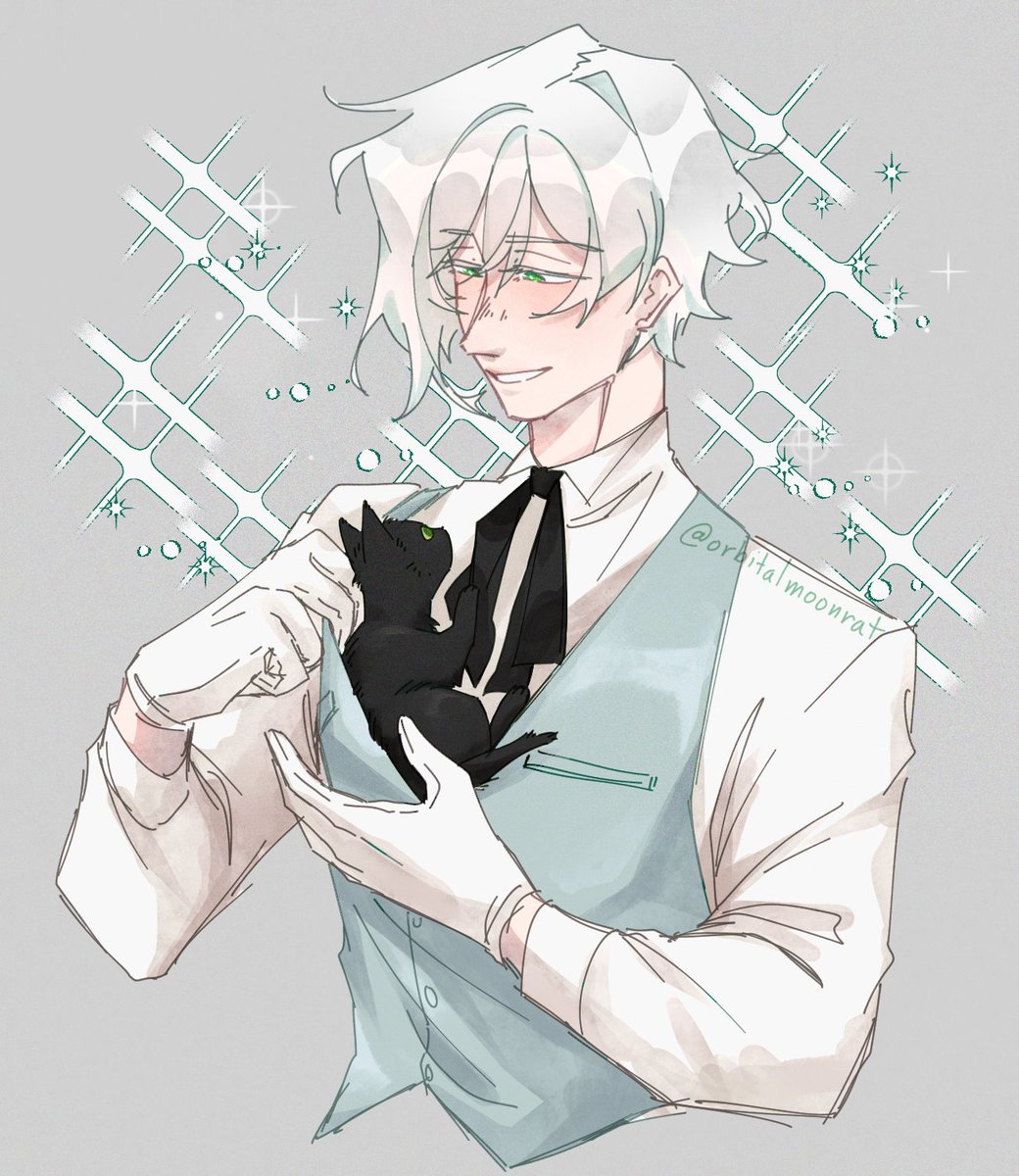 「Elzer becomes catdad 」|Nini/Lin 🐀 SO CLOSE TO GRADUATIONのイラスト
