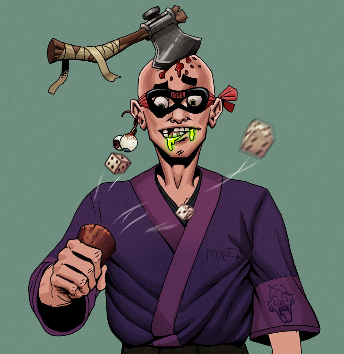 Aw damn! I did it again. Like a true degen, I swallowed the dojo pill. I feel a little funny. Once you enter the dojo, it never leaves you. <a href="/DegenDojoNFT/">Degen Dojo NFT {⛩️}</a> #SolanaNFTs #DegenDojo 🥋