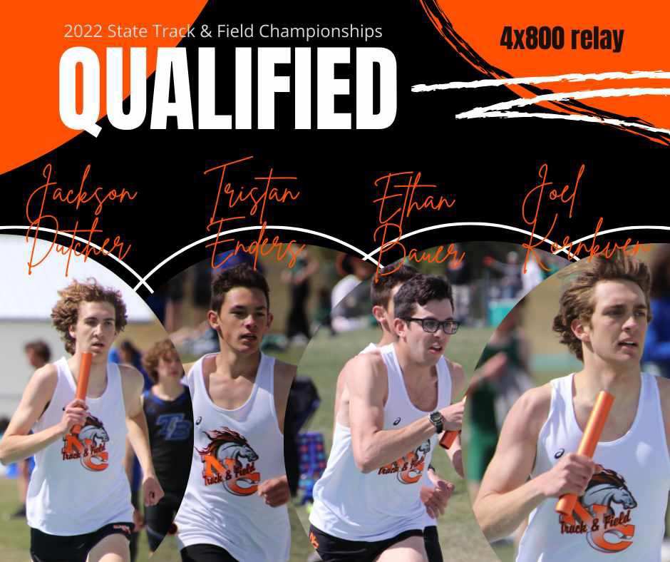 A couple Mustang relay teams that have prequalified for the Wyo State Track meet #natronarelays #mustangs