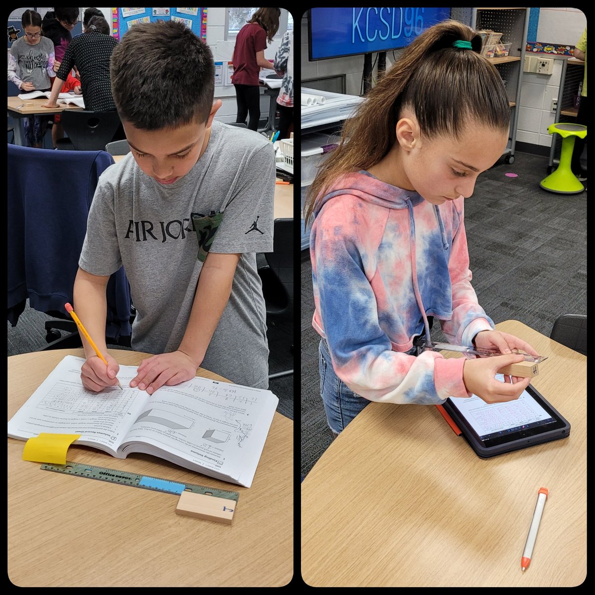 JMKirberger's tweet photo. Students did a great job today measuring rectangular prisms and calculating their volume. #inspire96 #5thGrade https://t.co/gA53TJ9V1T