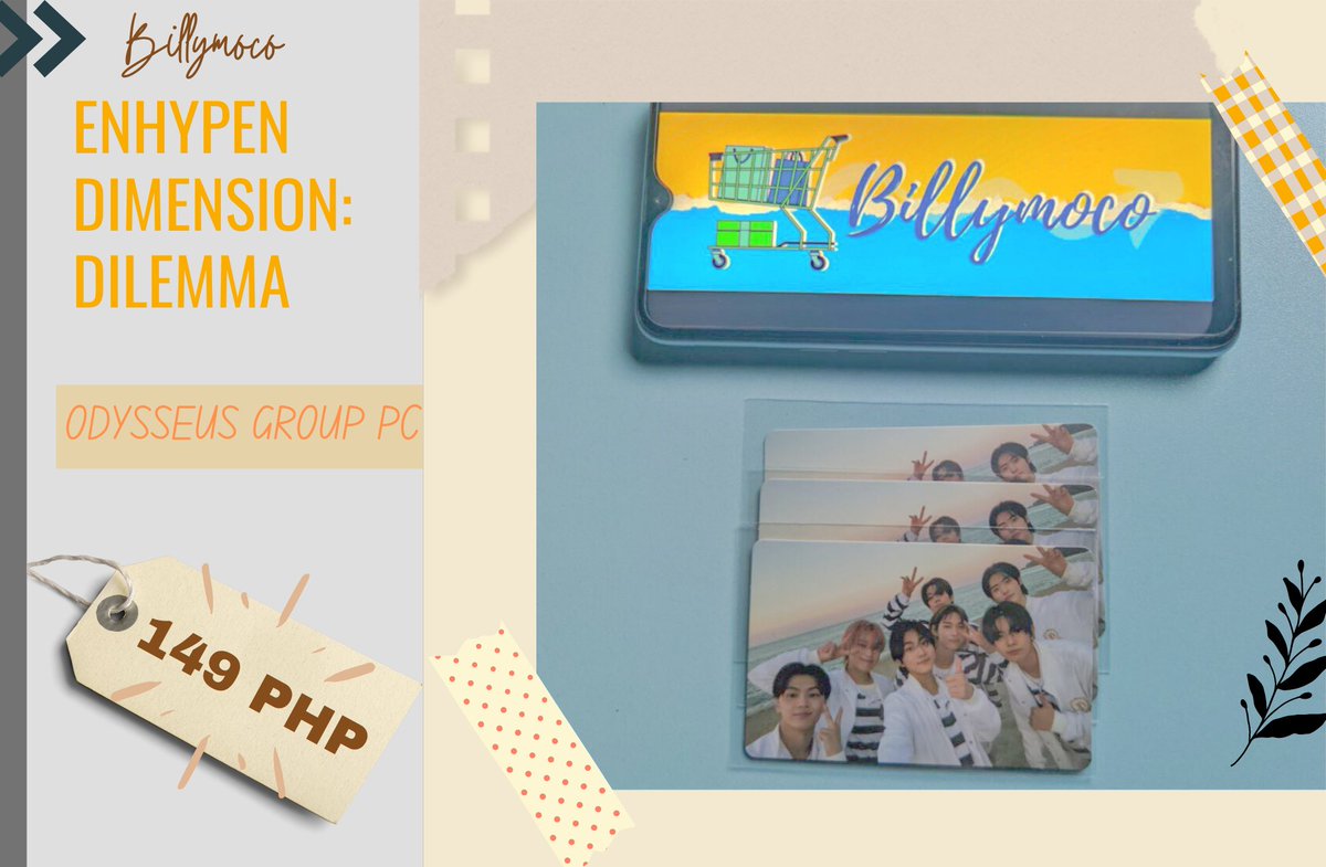 billymoco_ph's tweet photo. #billymoco_onhand
WTS/LFB PH | HELP RT

ENHYPEN DIMENSION: DILEMMA PHOTOCARDS 

• 149 PAYO(Group) ; 180(COD) 
• 199 PAYO(PC) ; 230(COD)
• onhand

Link for COD : https://t.co/67W7nX8cFY

Mine/DM to Claim

🏷️Heeseung Jay Sunghoon Jungwon Sunoo Ni-Ki Charybdis Scylla Odysseus https://t.co/GNmYUqCyAj