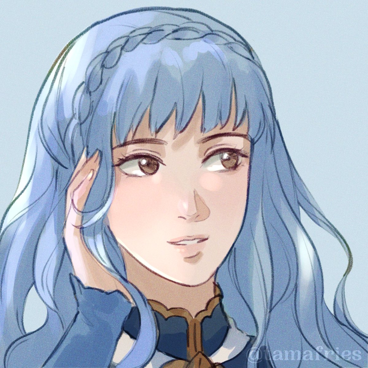 マリアンヌ=フォン=エドマンド 「Marianne with her hair down for @Tempest」|tamafry 🍵 discord open!のイラスト