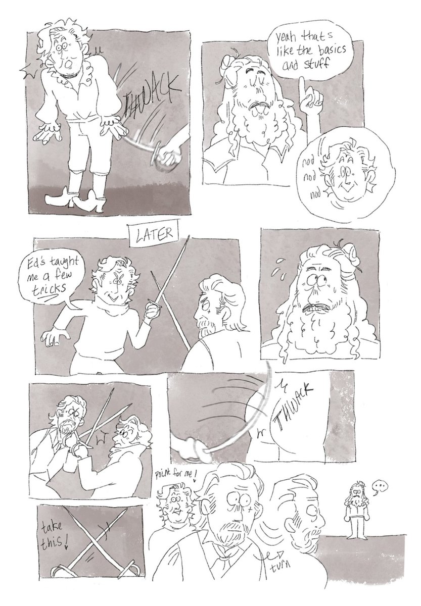 the fact that Stede thwacks Izzy’s ass cos that’s what Ed “taught” him to do is just so funny to me #ofmd #OurFlagMeansDeath