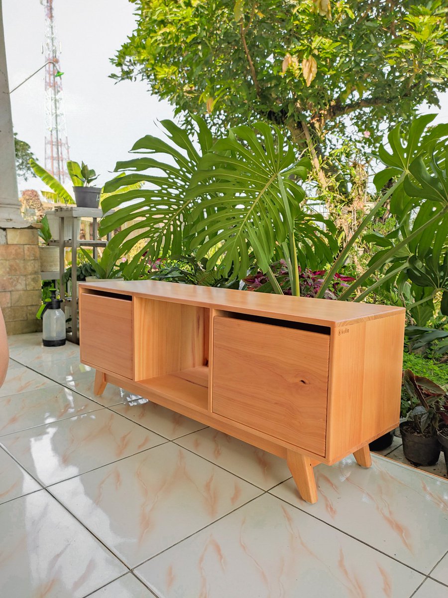 Kabinet TV || 120 x 35 x 55 || Finishing: Clear doff || Sent to Bandung, Jawa Barat 🕊️🌹🚀