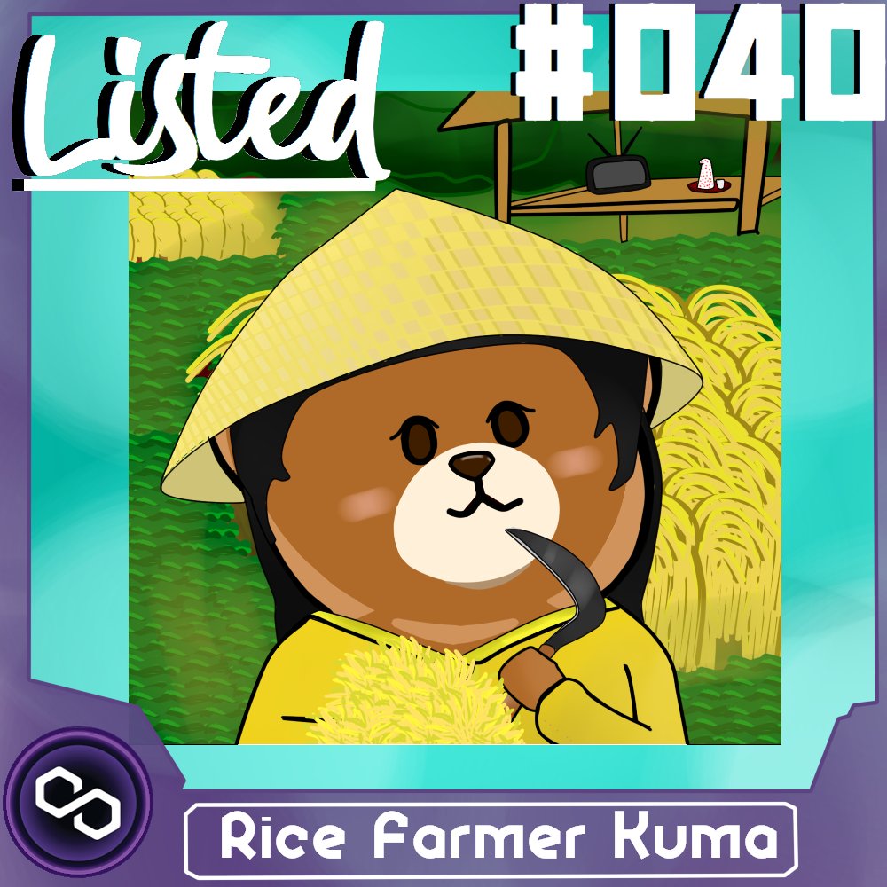 rokumaimu's tweet photo. Collection "Rice Farmer Kuma"
MoodyKuma #40 Now listed on @opensea

🐻 Kuma Farmer
🐻 Polygon Blockchain
🐻 Price Only 0,002

Check out
Link in Bio 🔝

🔗https://t.co/LAuCnyaxuc

#nft #nftcommunity #nftshill #nftindonesia #nfts #moodykuma #nftart #nftcollector #nftcollectibles https://t.co/8rzutVaFsj