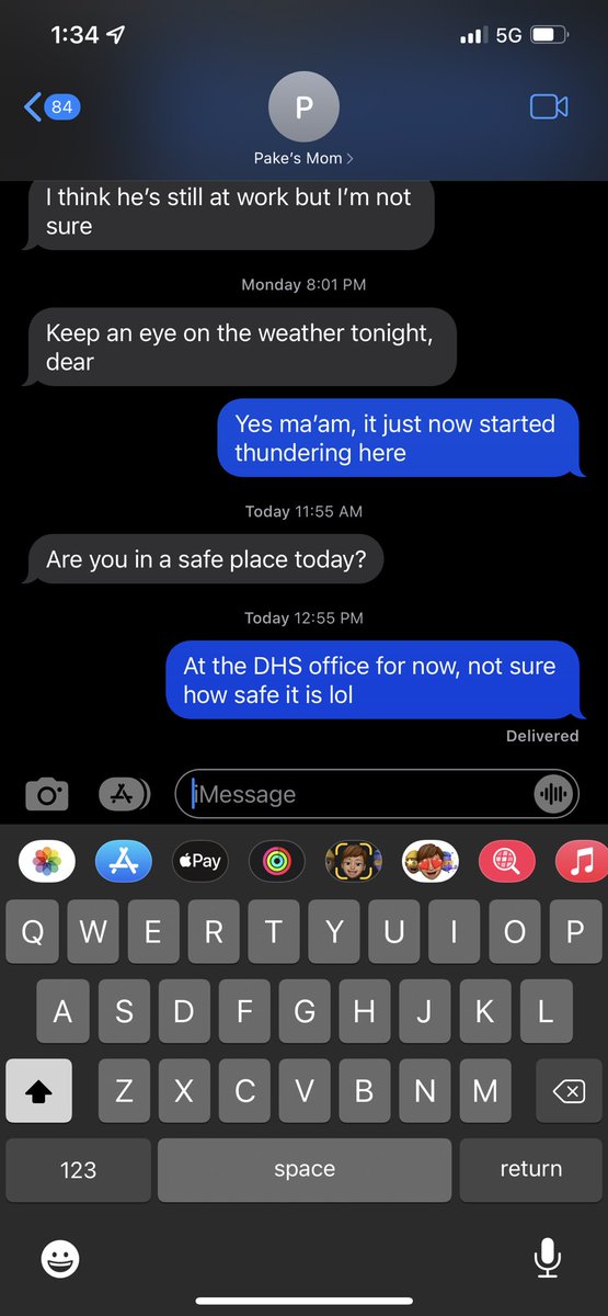 Breann_Hannah's tweet photo. I had just finished having a mental breakdown in my office due to my job when my boyfriend’s mom texted me this today. I almost responded “not mentally” but then decided against it.😅 https://t.co/xojHP1zmzl