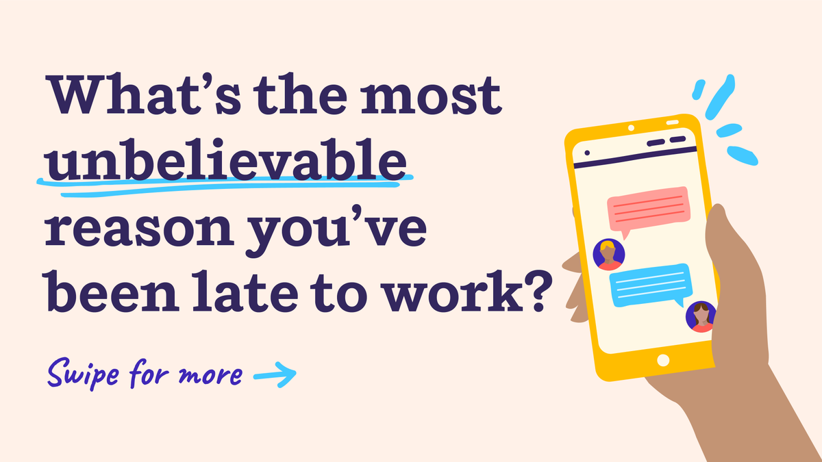deputyapp's tweet image. Whether it be flat tires, insect issues, or your pet demanding affection, sometimes you just need to #skipwork.

We&apos;re not here to judge 🤷 But we do want to know the wildest reason you&apos;ve missed #clockingin.

Enter our #contest for a chance to win $1,000

bit.ly/3E9xODH