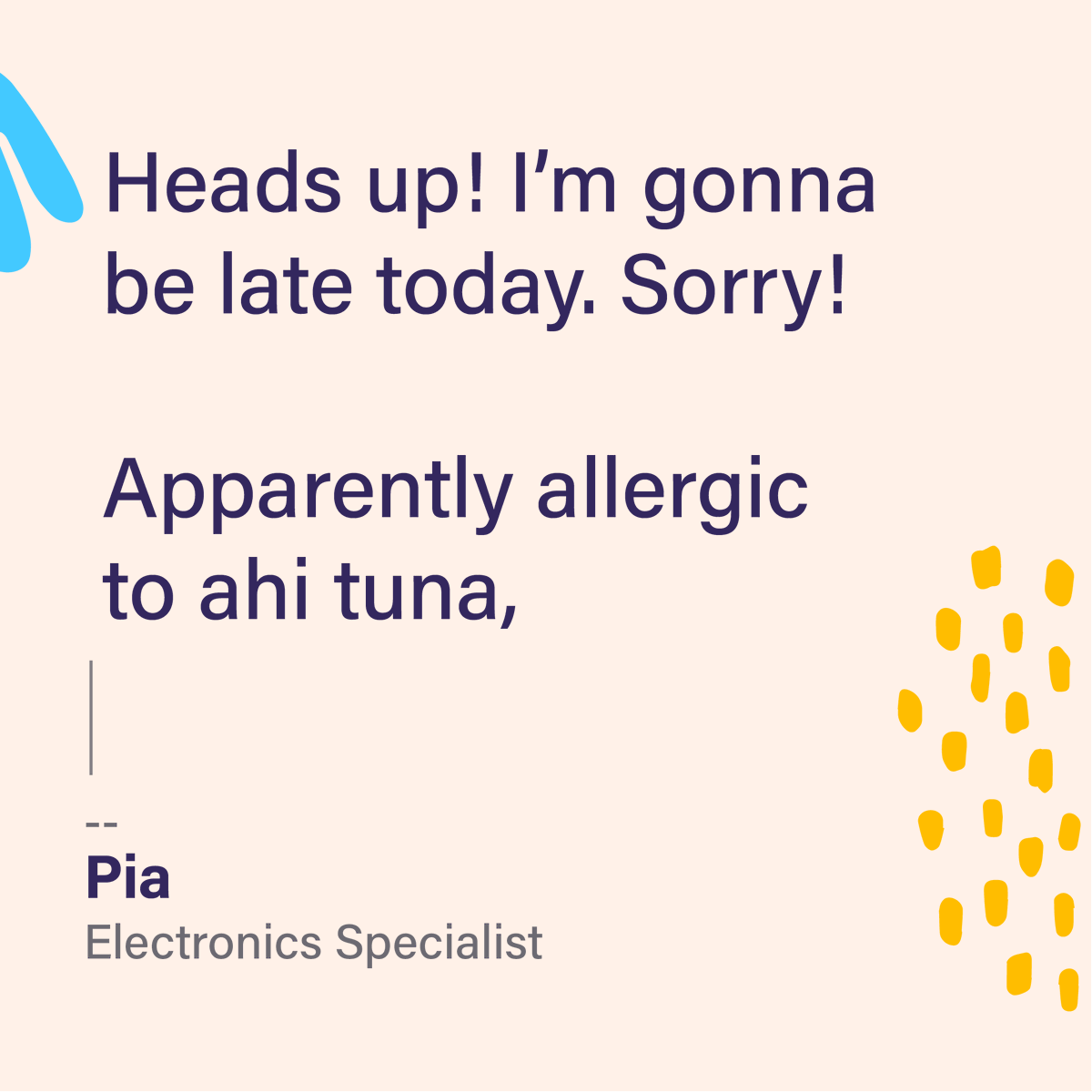 deputyapp's tweet image. Whether it be flat tires, insect issues, or your pet demanding affection, sometimes you just need to #skipwork.

We&apos;re not here to judge 🤷 But we do want to know the wildest reason you&apos;ve missed #clockingin.

Enter our #contest for a chance to win $1,000

bit.ly/3E9xODH