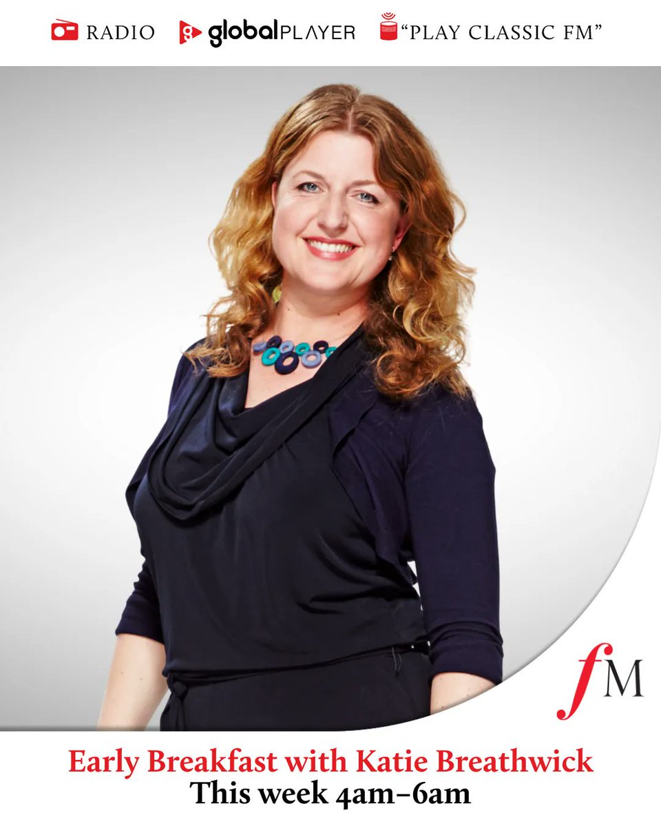 If you're up early this morning, join Katie <a href="/Breathwick/">KB</a> on Classic FM for the best music to start the day. 🎶

Katie Breathwick | This week 4am–6am | Listen on <a href="/GlobalPlayer/">Global Player</a> 👉 clssicfm.co/KB