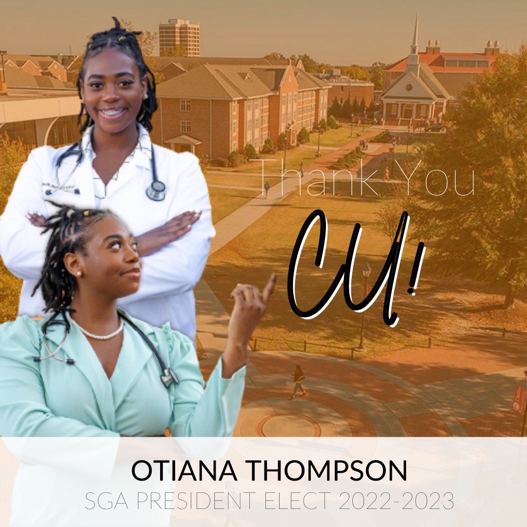 OT_onelove's tweet photo. Thank You CU!🐾🧡

I can’t wait to serve as your next Student Government Association President for the 2022-2023 school year. I’m Madam President-Elect now👩🏾‍⚖️♥️🤪

#Claflin #CU22 #CU23 #CU24 #CU25 https://t.co/CiCaguYa27