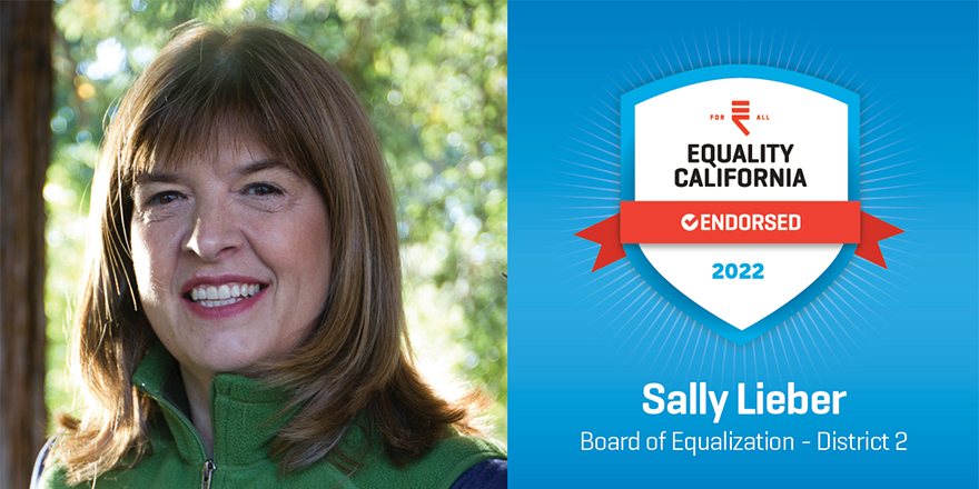 Sally Lieber (@sallylieber) on Twitter photo THANK YOU <a href="/eqca/">Equality California</a> for your endorsement in my campaign for Board of Equalization--I am so honored to receive your support! THANK YOU <a href="/eqca/">Equality California</a> for your endorsement in my campaign for Board of Equalization--I am so honored to receive your support!