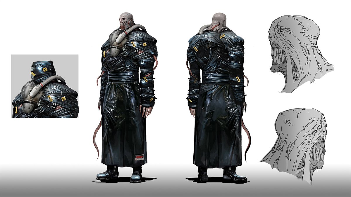 biohazardfield's tweet photo. resident evil 3 (2020) - nemesis concept art https://t.co/XMttdrcduK