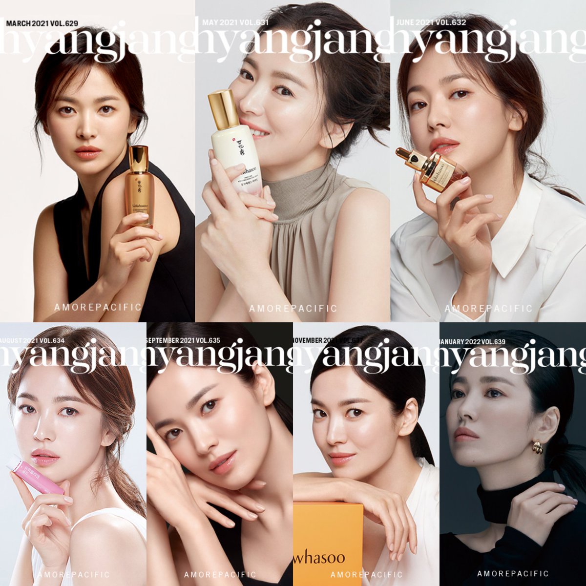 RatuBawel5's tweet photo. Amorepacific's 'Hyangjang', a world-famous brand magazine in the domestic beauty industry, is being published for 64 years.

Currently, #SongHyeKyo and singer Jenny are active as cover models. https://t.co/vm0rwWTROr