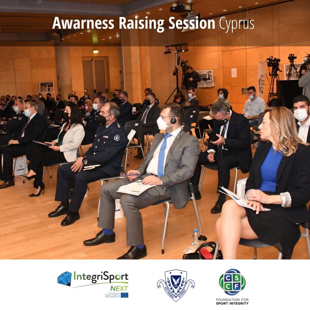 Cscf_integrity's tweet photo. The fourth Awareness Raising Session of the #IntegriSportNext Erasmus+project on combating #sportmanipulation took place on the 5th and 6th of April in Nicosia, Cyprus, and was co-organized by the @Cyprus_Police, Nicosia Cyprus together with #CSCF - Sport Integrity Group. https://t.co/8xjmFZ4ey5