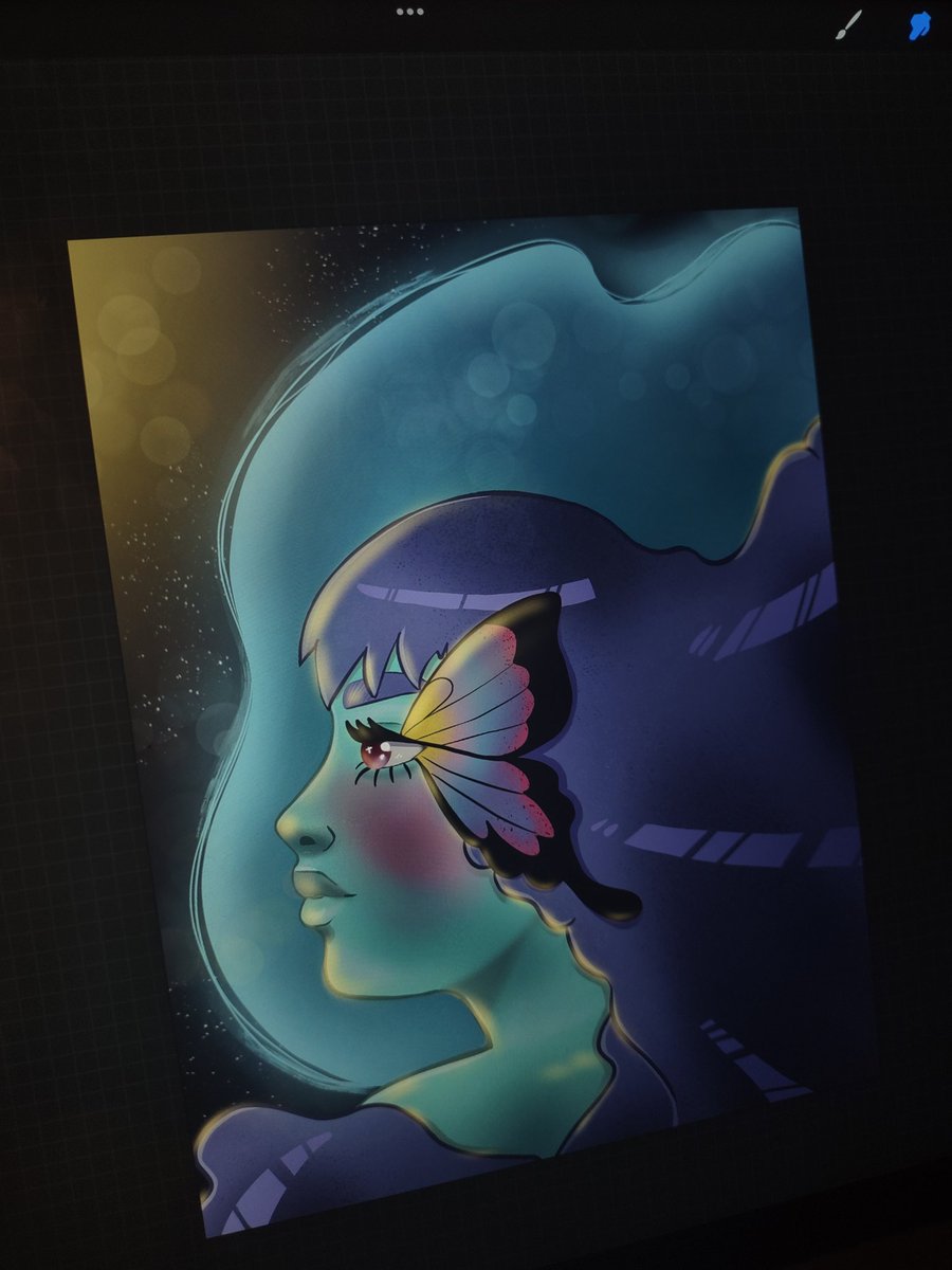 Moonlitnarcy's tweet photo. WIP of this dreamy bb! 
Really getting out of my comfort zone. Trying new things. ✨💗
I love her! https://t.co/OotUYdFTij