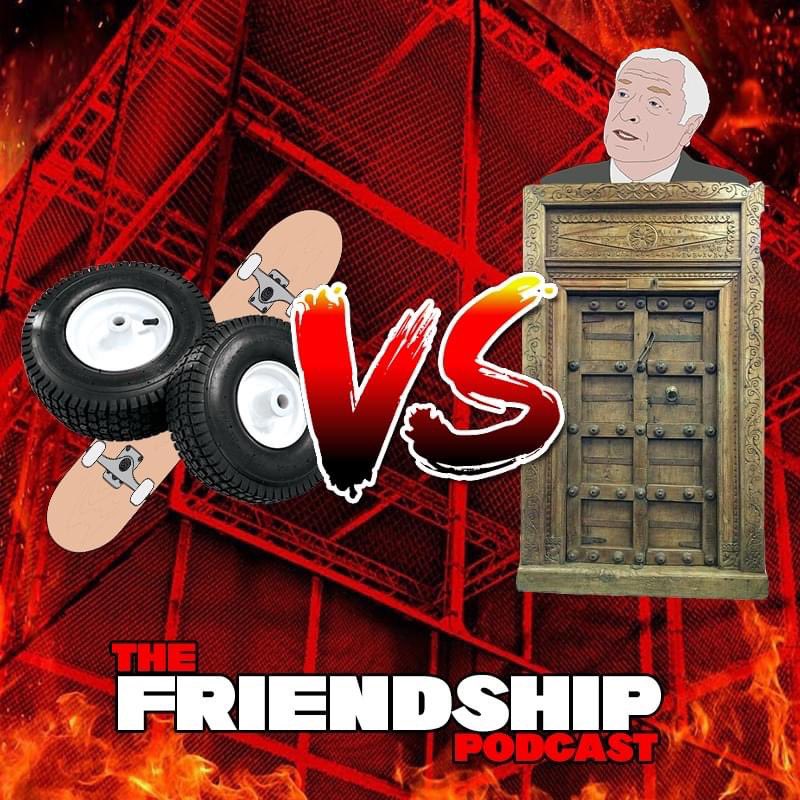 hellafriendship's tweet photo. CAGE MATCH OF THE CENTURY WHEELS VS DOORS, BRUH. Episode 162 “Wheels Vs Doors” is now available, our homies. Go listen to it and have a talk about it with ya squad. https://t.co/O0wWOOIYNZ
