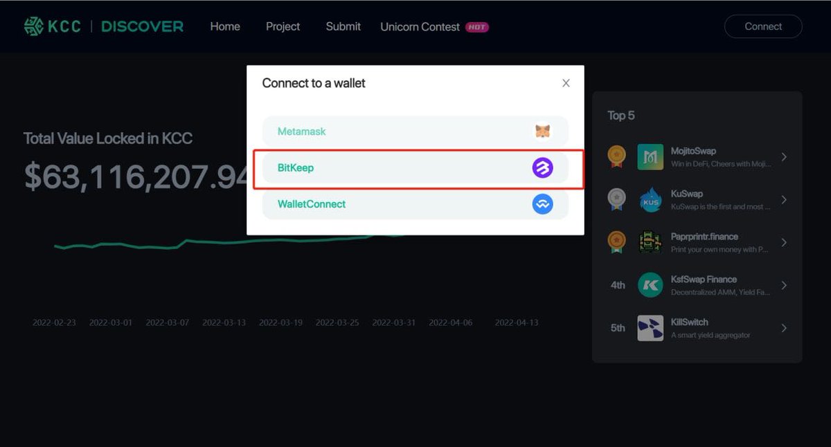 BitgetWallet's tweet photo. 🔥#BitKeep Chrome Wallet was supported on @KCCOfficialTW and has become the 2nd plug-in wallet along with @MetaMask.

🙌Welcome to using #BitKeep Chrome to connect your wallet. https://t.co/7SgEZ99nqX