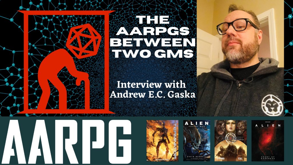 Matt &amp; I had a great chat with <a href="/andrewecgaska/">Andrew E.C. Gaska</a> last week.

We talked about ALIEN - Heart of Darkness, and then we dove into the massive amount of other projects that are coming this year.

Give it a watch!
youtu.be/R2lPLZ66JIE
<a href="/FreeLeaguePub/">Free League Publishing</a> 
 #yearofgaska #alienRPG