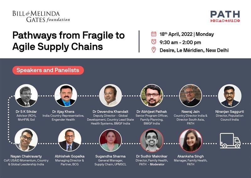 The Family Planning #supplychain strengthening project was implemented by <a href="/PATHtweets/">PATH</a>  across 8 states in India with support from <a href="/BMGFIndia/">Gates Foundation India</a>. During the dissemination event, we will deliberate on supply chain bottlenecks, successful models, way forward for #FP supply chains. #SRH