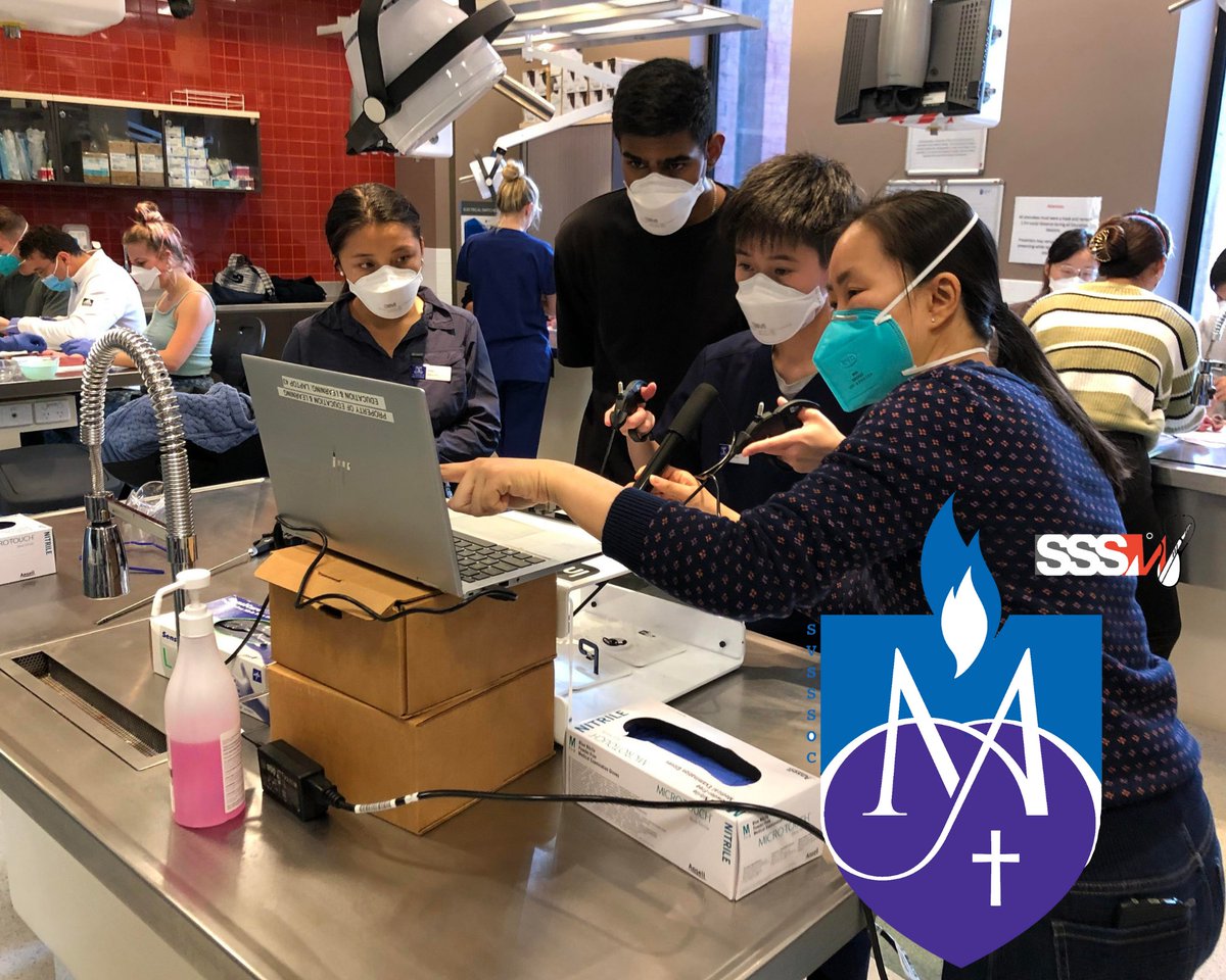 aidanbjackson's tweet photo. It's been great being back in-person for our weekly @StVincentsMelb @SSSMelbourne events this year - suturing, hand-tying, laparoscopic simulation, and even a trivia night. Surgical education is not quite the same on Zoom! 💉🪡🏥 https://t.co/DVbRf9bNjd
