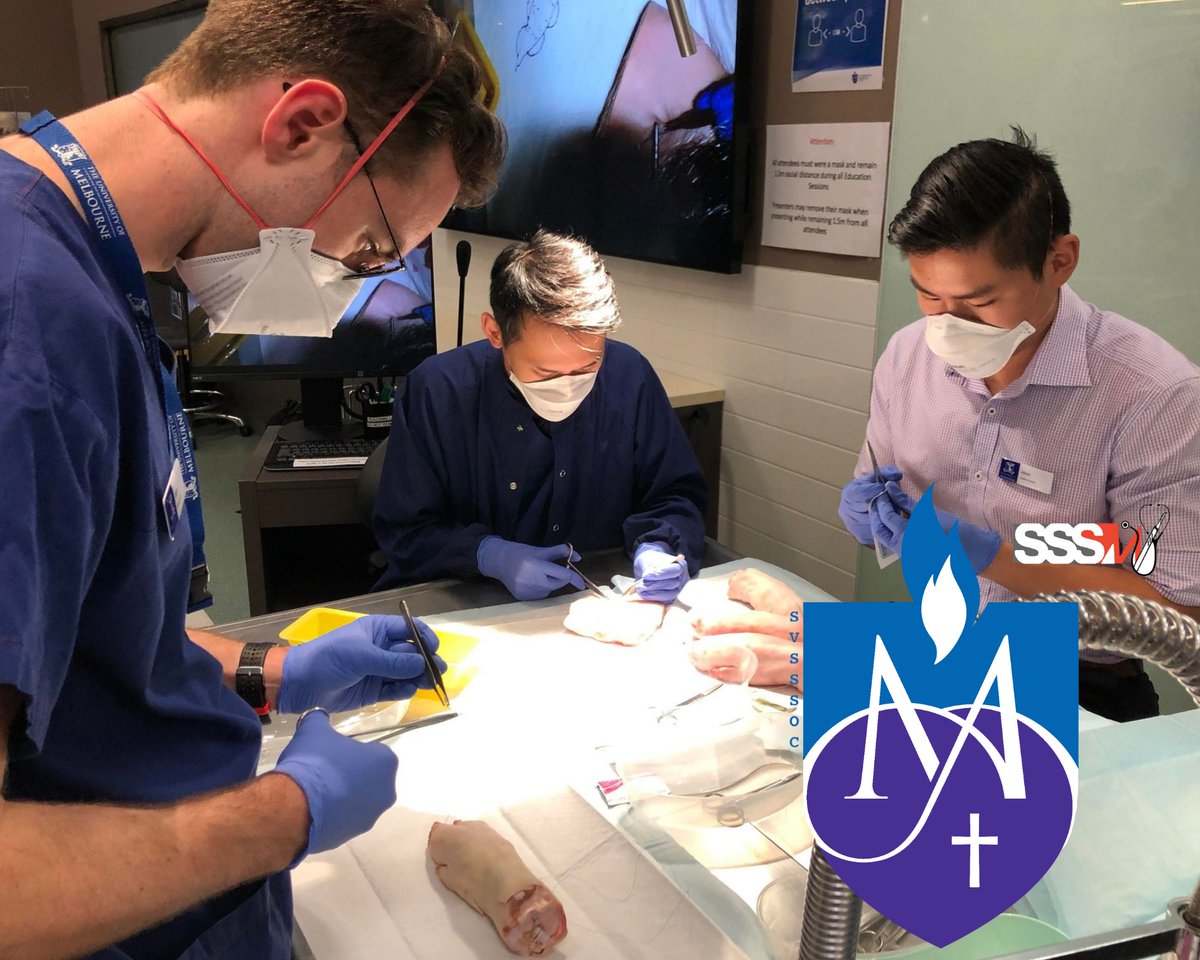aidanbjackson's tweet photo. It's been great being back in-person for our weekly @StVincentsMelb @SSSMelbourne events this year - suturing, hand-tying, laparoscopic simulation, and even a trivia night. Surgical education is not quite the same on Zoom! 💉🪡🏥 https://t.co/DVbRf9bNjd
