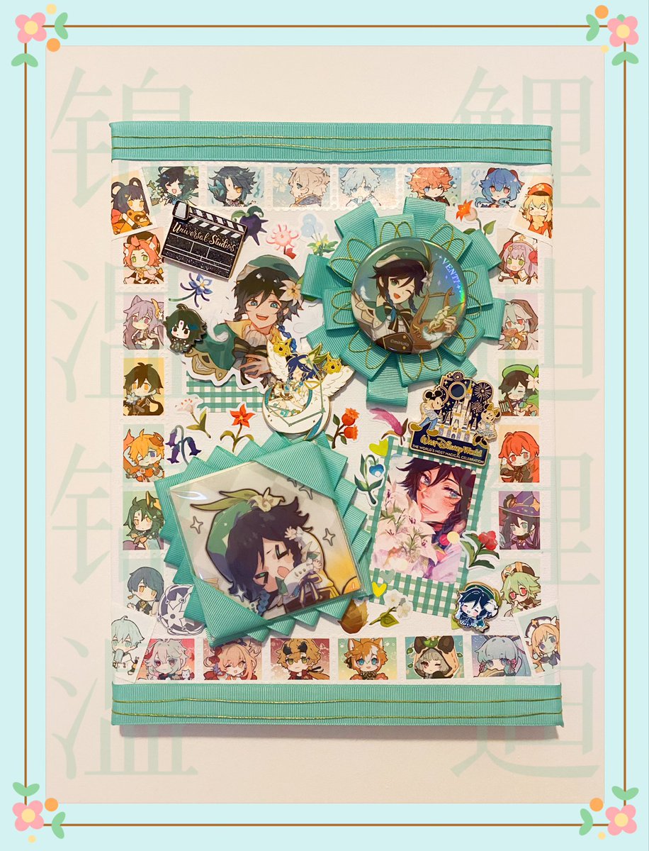 Koi_Skye's tweet photo. DIY Venti board with my souvenirs from Disney and Universal Orlando~
Pin: @HideawayMelon @kitoodles 
Sticker &amp; Tape: @HideawayMelon @emaiiyaru 
Polaroid: @sighing https://t.co/TLcomXFYfZ