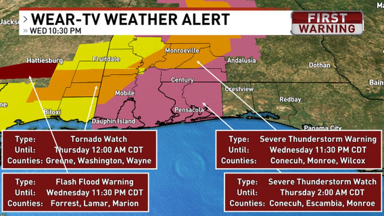 WEAR ABC 3 on Twitter "A weather alert has been issued for the WEARTV