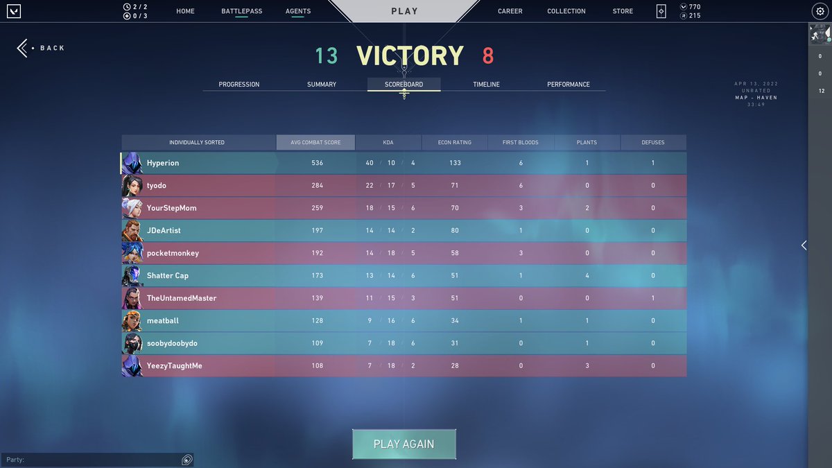 LordDanVal's tweet photo. Just had the best Valorant game of my life! 40 Kills and 10 Deaths! Insane. #Valorant #Omen #Outplays https://t.co/WErwCi0XCt