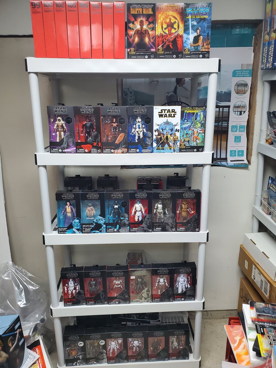 AndyMckillip's tweet photo. Phase 1 of cataloging my Black Series portion of my collection... #StarWars #hasbro #blackseries https://t.co/iZ6lGP396p