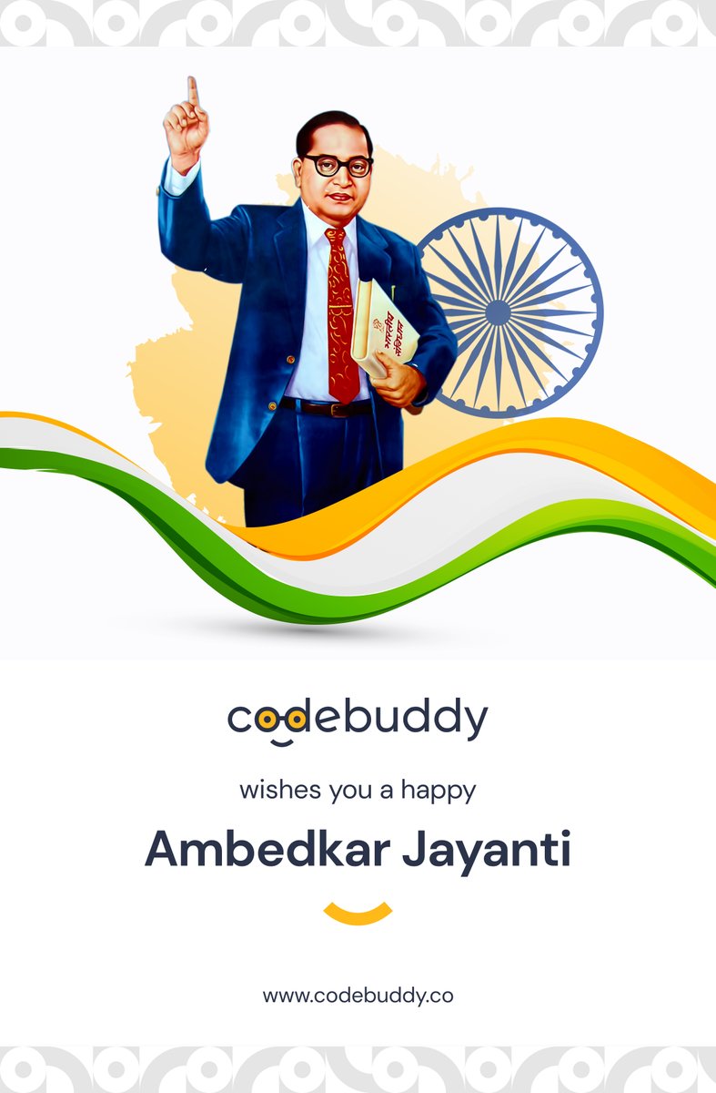 Codebuddy_India's tweet photo. They cannot make history who forget history - Dr. B. R. Ambedkar

Today, we celebrate the birth anniversary of a great leader, who inspired the world to dedicate their lives to making others' lives better in every way possible https://t.co/477WSEwKLj