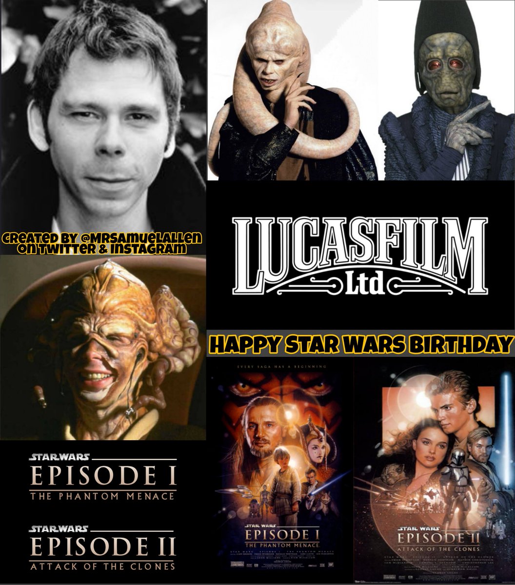 MrSamuelAllen's tweet photo. Happy 50th Birthday to #AlanRuscoe, he played Plo Koon, Bib Fortuna, Daultay Dofine in #StarWars #EpisodeI #ThePhantomMenace & "Lott Dod" in #StarWars #EpisodeII #AttackOfTheClones, the character was later named #RuneHaako. Most of his scenes were omitted in the final film. https://t.co/RNtvtBu3S4