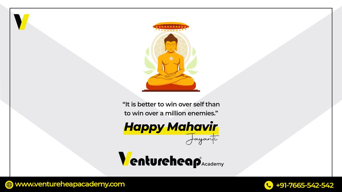 ventureheap's tweet photo. May the holy words show you the path to never-ending happiness. Sending you warm wishes. Happy Mahavir Jayanti.
#Ventureheap #Ventureheapacademy #MahavirJayanti #Jain #Mahavirji #HappyMahavirJayanti2022 #DigitalMarketing #DigitalMarketingClasses #Seo #DMStudents https://t.co/XIhA0LE8DZ