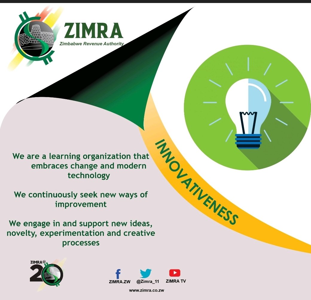 Zimra_11's tweet photo. #Zimra #Values #Innovativeness #IamForZero https://t.co/FgoNWFkgya