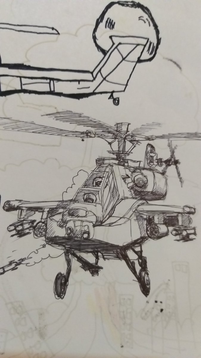 Doodling AH-64 Apache helicopter just for fun!
#drawing #sketch #doodle #stvgott #stvgottart