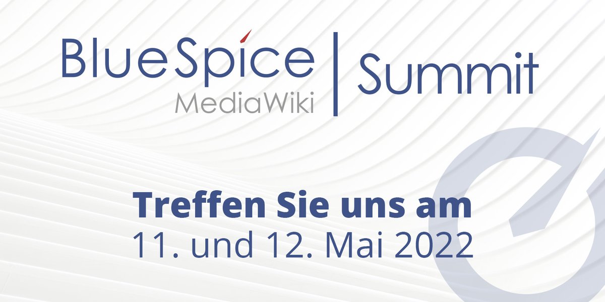 BlueSpice_DACH's tweet photo. Seien Sie dabei beim virtuellen #BlueSpice #Summit 2022 am 11. & 12. Mai 2022 – dem #Event für #Wiki-Begeisterte und @hallowelt Kunden.
Melden Sie sich jetzt an!
https://t.co/ylLjZ4o9GR
#MediaWiki #Wissensmanagement #Knowledgebase #Templates #Prozessmanagement #Sematic https://t.co/ZdEzU5BLah