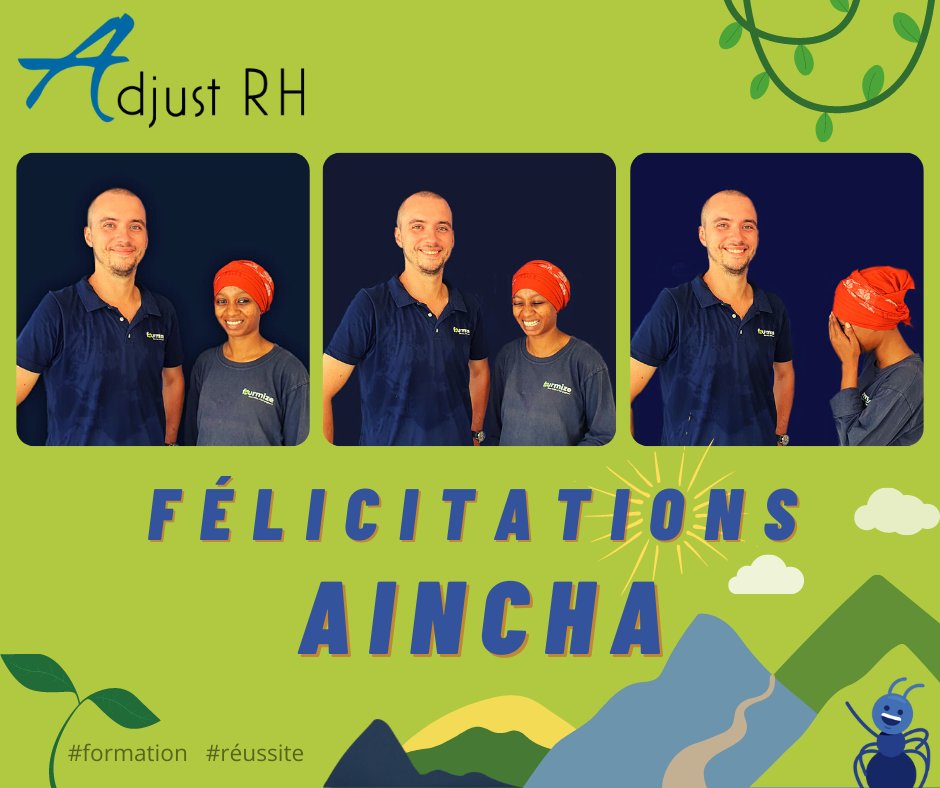 AdjustRh's tweet photo. Bravo à Aincha et Fourmize 👏
Découvrez cette nouvelle réussite du dispositif PRODIAT : https://t.co/hgxdWPsBGB
#prodiat #formation #talents #LaReunion #Rh https://t.co/pVtul6YJtX