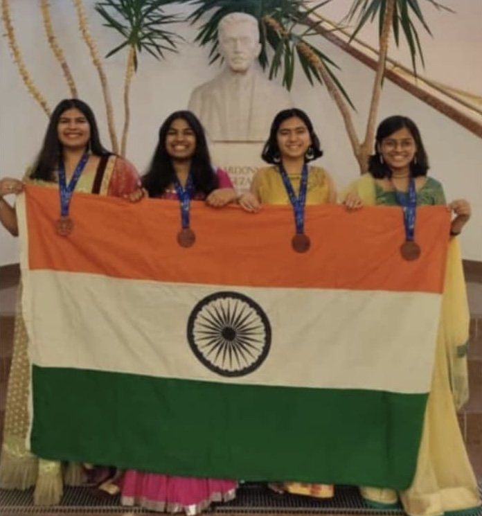 CheentaMath's tweet photo. 3 out of 4 Indian awardees in the prestigious European Girls Math Olympiad (EGMO) have Cheenta connections. Here is the story: https://t.co/rAKTZY5UVB
#egmo #bronze #indianmathematicians #cheenta #matholympiad #virtualegmo #egmo2021 https://t.co/HCt53N7GfR