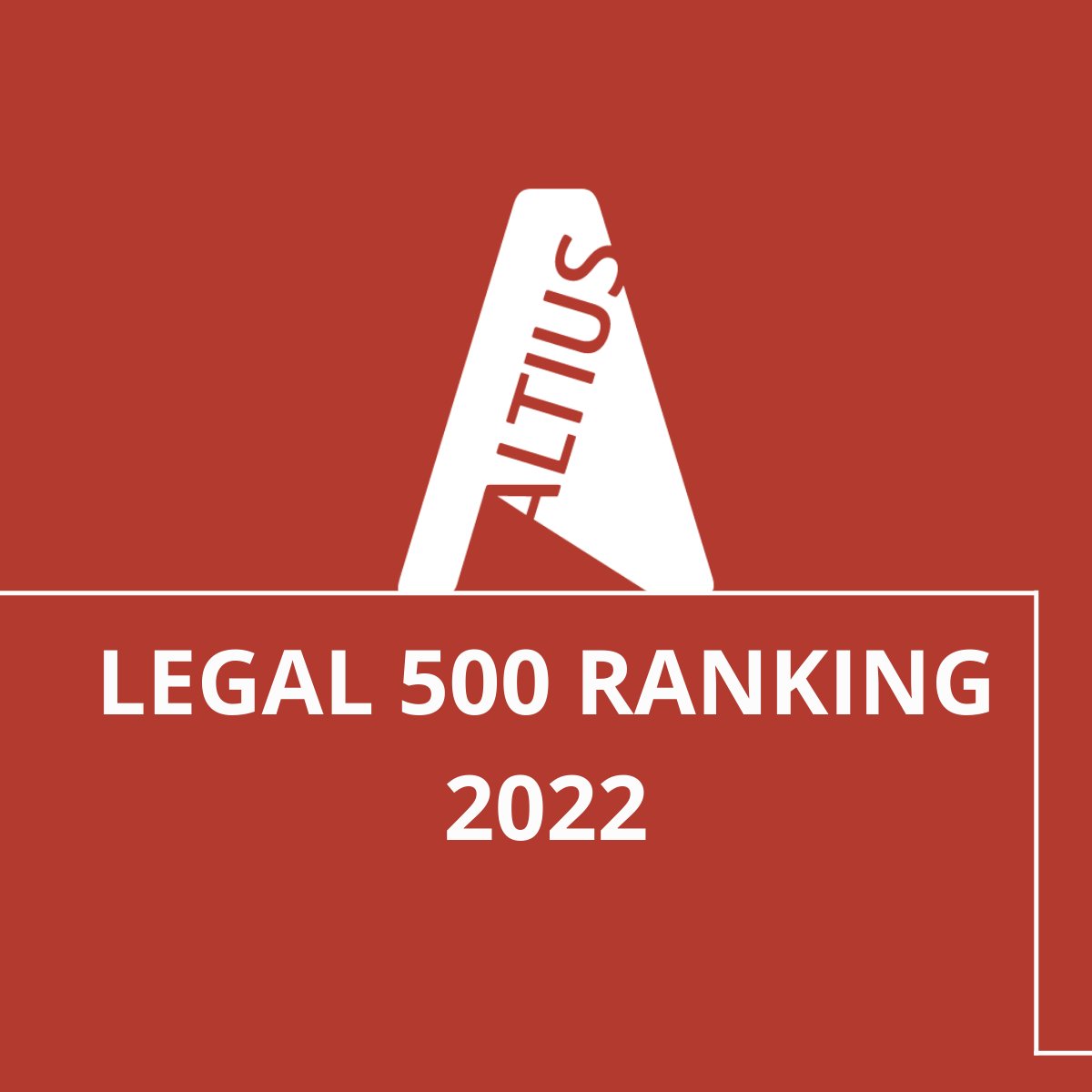 We are proud and grateful to announce that all our departments have been ranked in the 2022 edition of <a href="/thelegal500/">The Legal 500</a>!

We want to thank our clients and peers for their trust, and we look foward to continue our work together. 🤝

#ALTIUS #Lawfirm #Legal500