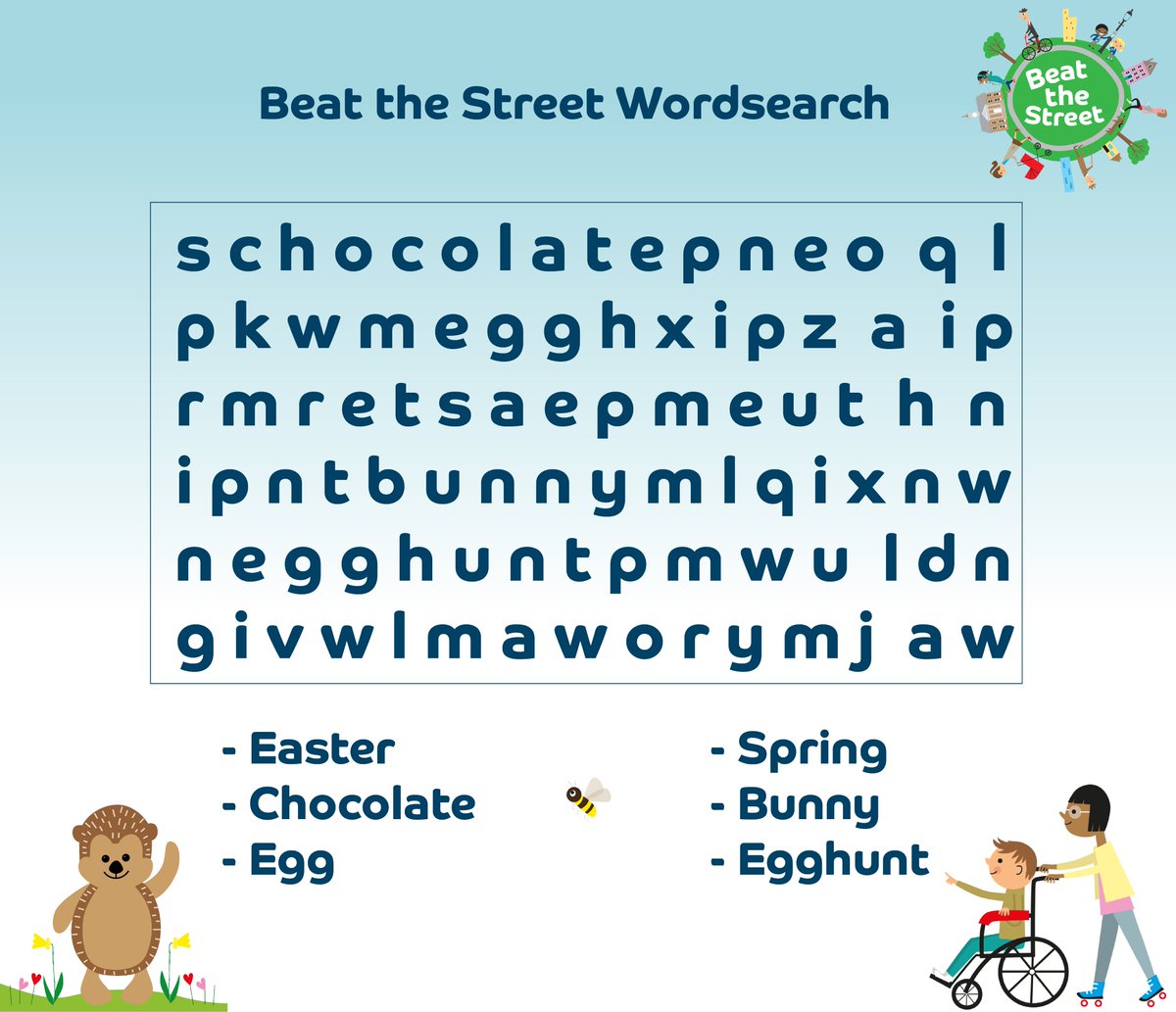 It's officially the #Easter Bank Holiday! As a special treat we have a fun Beat the Street Easter Wordsearch, how many words can you spot? Let us know below! #EasterHolidays  #Easter2022