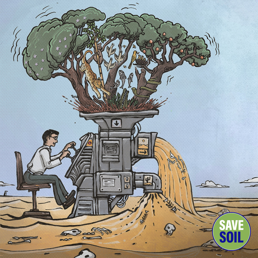cpsavesoil's tweet image. To bring back the abundance of our planet, we must realize that soil is a precious resource. For the cycle to be sustainable, we must also give back what we take from it. This is the only way life can flourish on the planet. #SaveSoil 
Action Now: savesoil.org